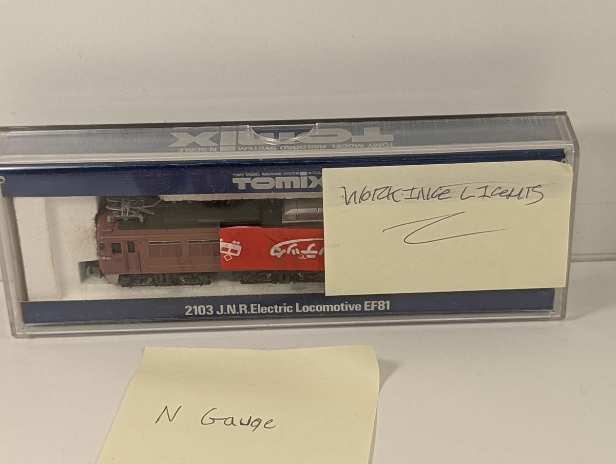 Tomix N Gauge JNR Class EF81 Electric Locomotive EF81 85 JNR Red 2103