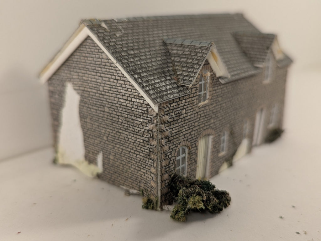 Metcalfe N Gauge Stone Semi-Detached Cottages Model Building