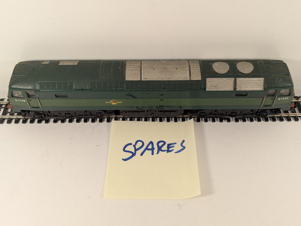 Hornby OO Gauge Class 47 Locomotive D1738 BR Two-Tone Green R328