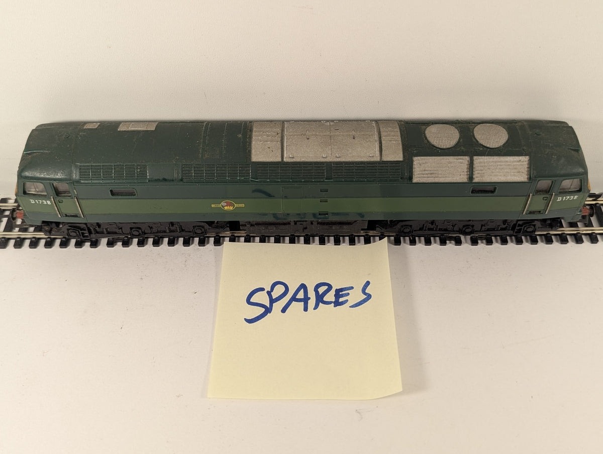 Hornby OO Gauge Class 47 Locomotive D1738 BR Two-Tone Green R328