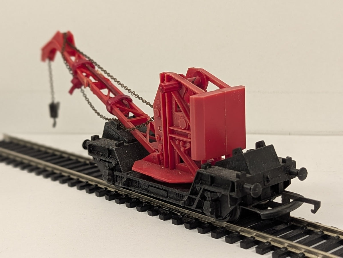 Tri-ang OO Gauge R127 Hand Crane Wagon Red / Black