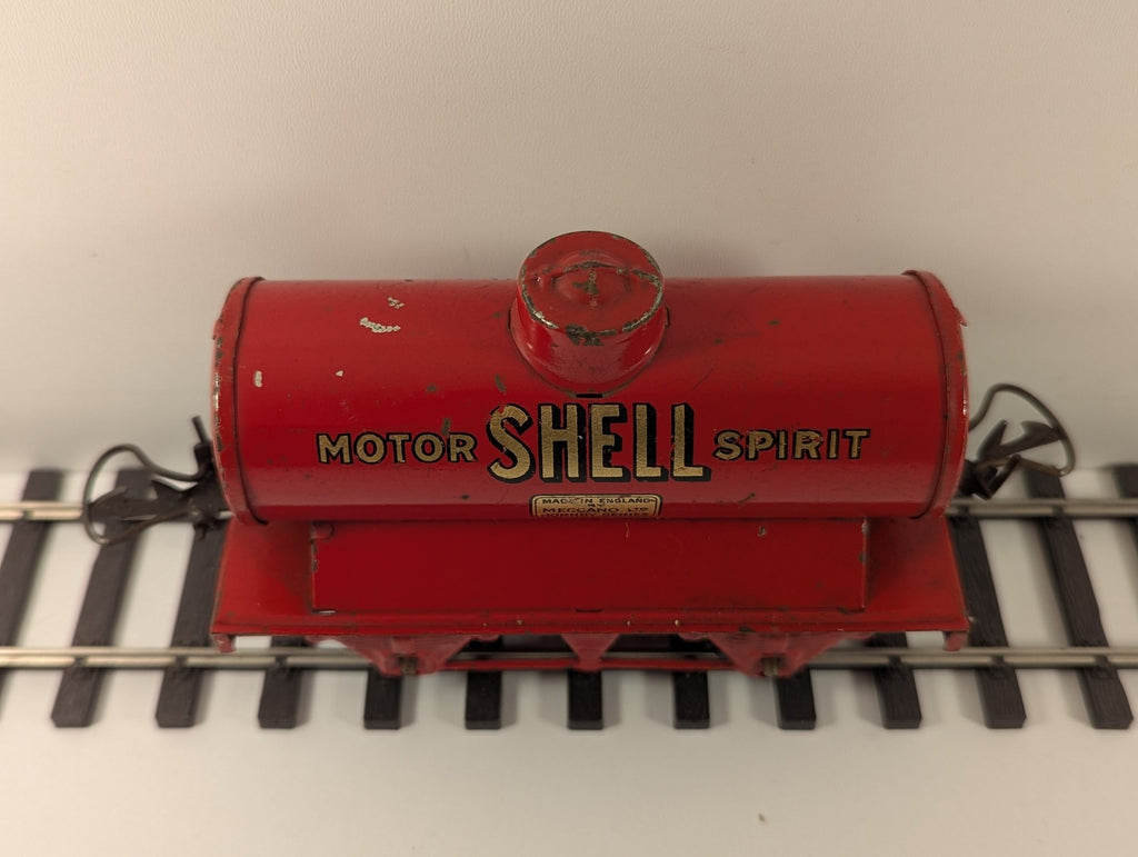 Hornby O Gauge Shell Motor Spirit Petrol Tank Wagon Shell Red