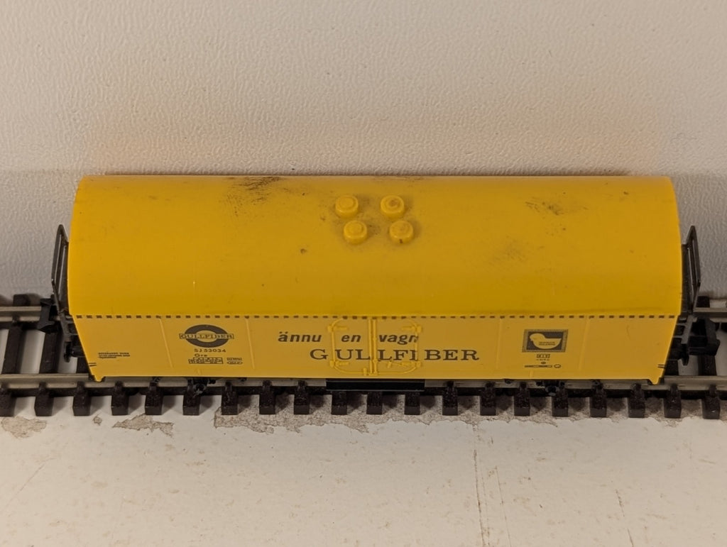 Fleischmann N Gauge Yellow Gullfiber Refrigerator Wagon