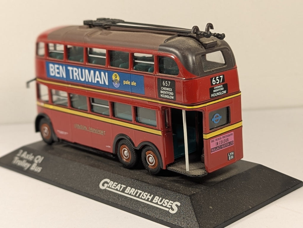 Atlas Editions 1:76 3 Axle Q1 Trolley Bus Die-cast Trolleybus 1891