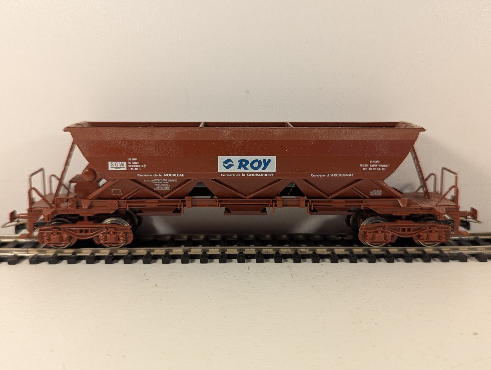 Jouef HO Gauge Wagon Trémie Roy Goods Wagon 690 0 009-6 SGW Brown