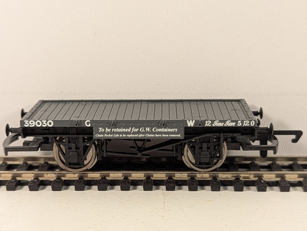 Hornby R605 GWR Conflat A Wagon Goods Wagon 39030 GWR Grey