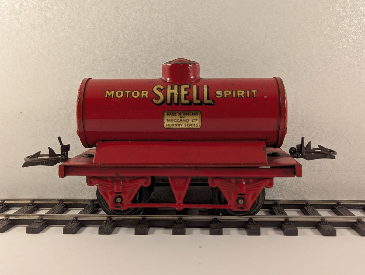 Hornby O Gauge Shell Motor Spirit Petrol Tank Wagon Shell Red