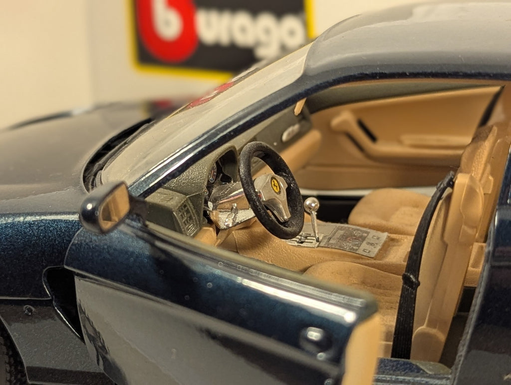 Bburago 1:18 Ferrari 456GT (1992) Die-cast Model Car Dark Blue Metallic