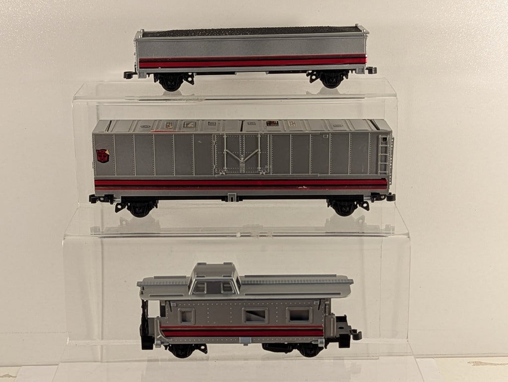 Tyco HO Gauge Transformers Autobot Train Cars (Tender, Boxcar & Caboose)