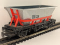 Hornby OO Gauge HAA Hopper Wagon Goods Wagon 352556 BR Silver and Red R235