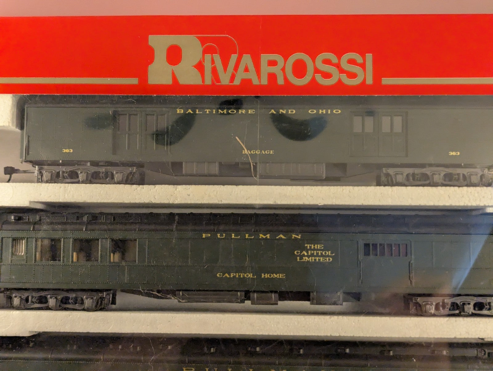 Rivarossi HO Scale 1920's Baltimore & Ohio Passenger Car Set A 363