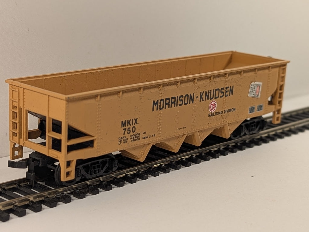 Bachmann HO Gauge Morrison-Knudsen 3-Bay Hopper Wagon Goods Wagon MKIX 750