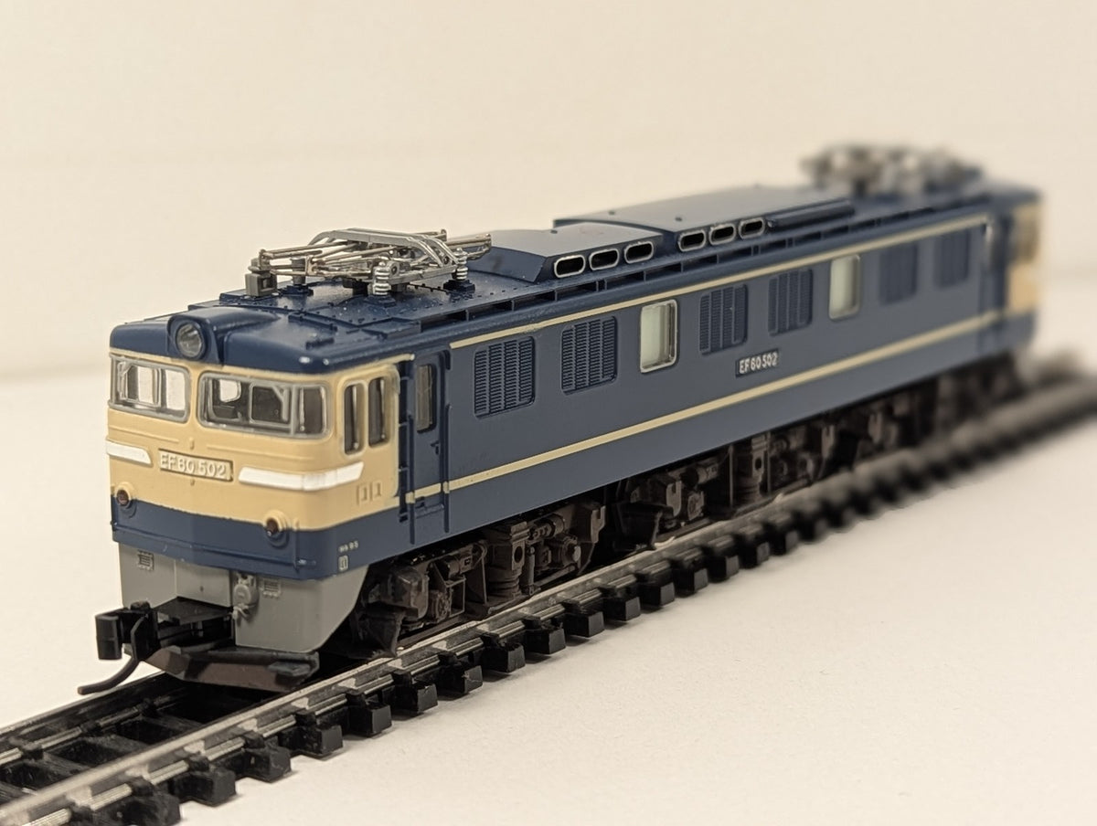 Kato N Gauge JNR Class EF60-500 Electric Locomotive EF60 502 JNR Blue and Cream