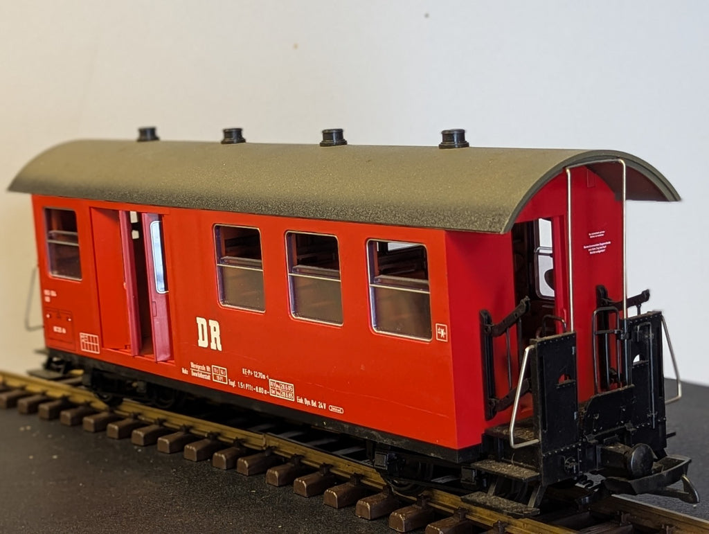 LGB G Gauge 3171 DR Red Combine Passenger/Baggage Car No.902-304