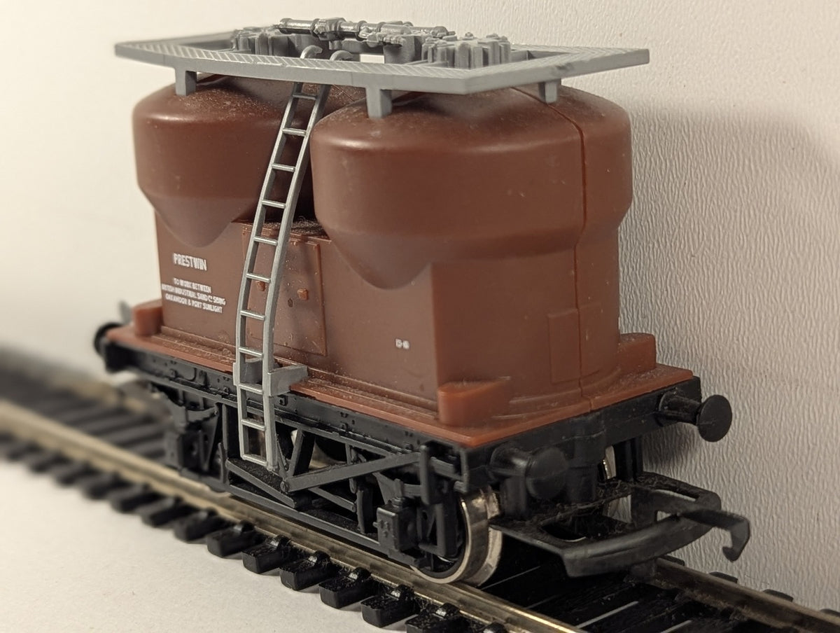 Hornby OO Gauge BR 20T Prestwin Twin Silo Wagon Goods Wagon B 873001 BR Bauxite