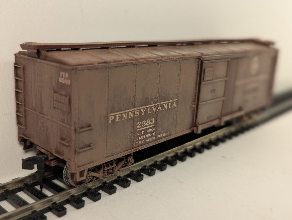 Walthers HO Gauge 40' Steel X-29 Boxcar 2385 Pennsylvania Railroad 932-2051B