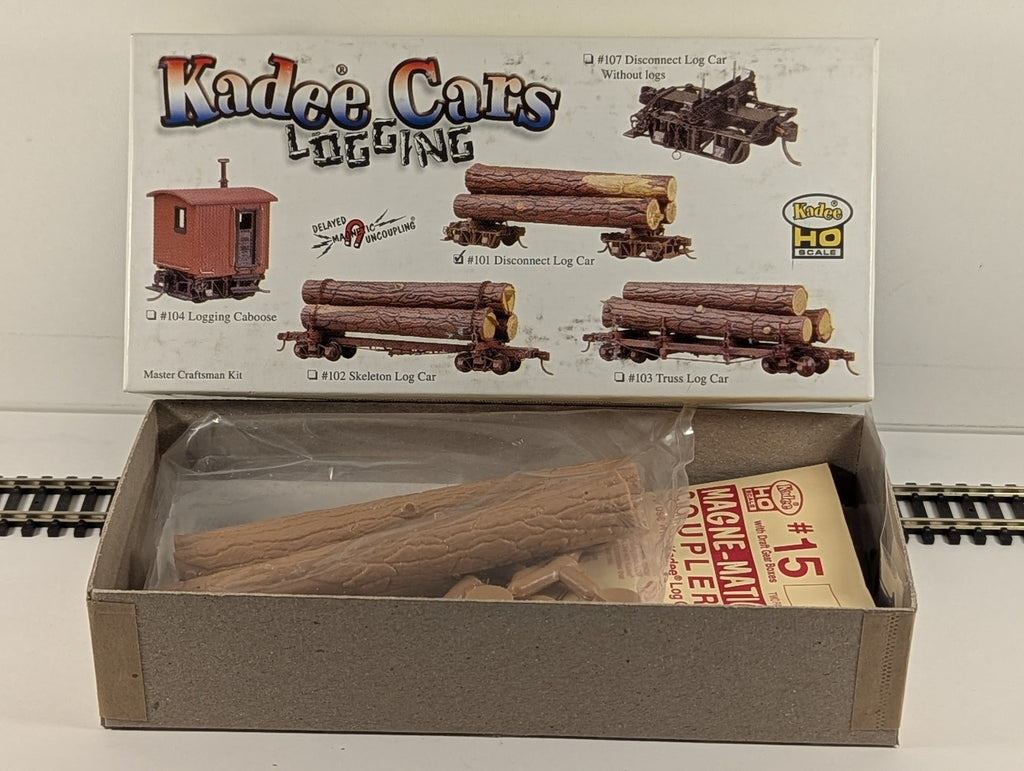 Kadee HO Scale Disconnect Log Trucks with Logs Master Builder's Kit Goods Wagon
