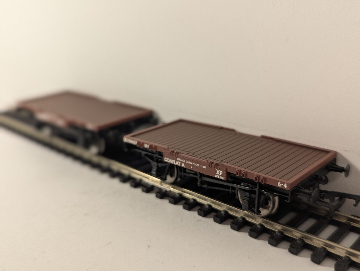 Bachmann OO Gauge BR Bauxite Conflat A Wagons (Pair) Freight Wagon