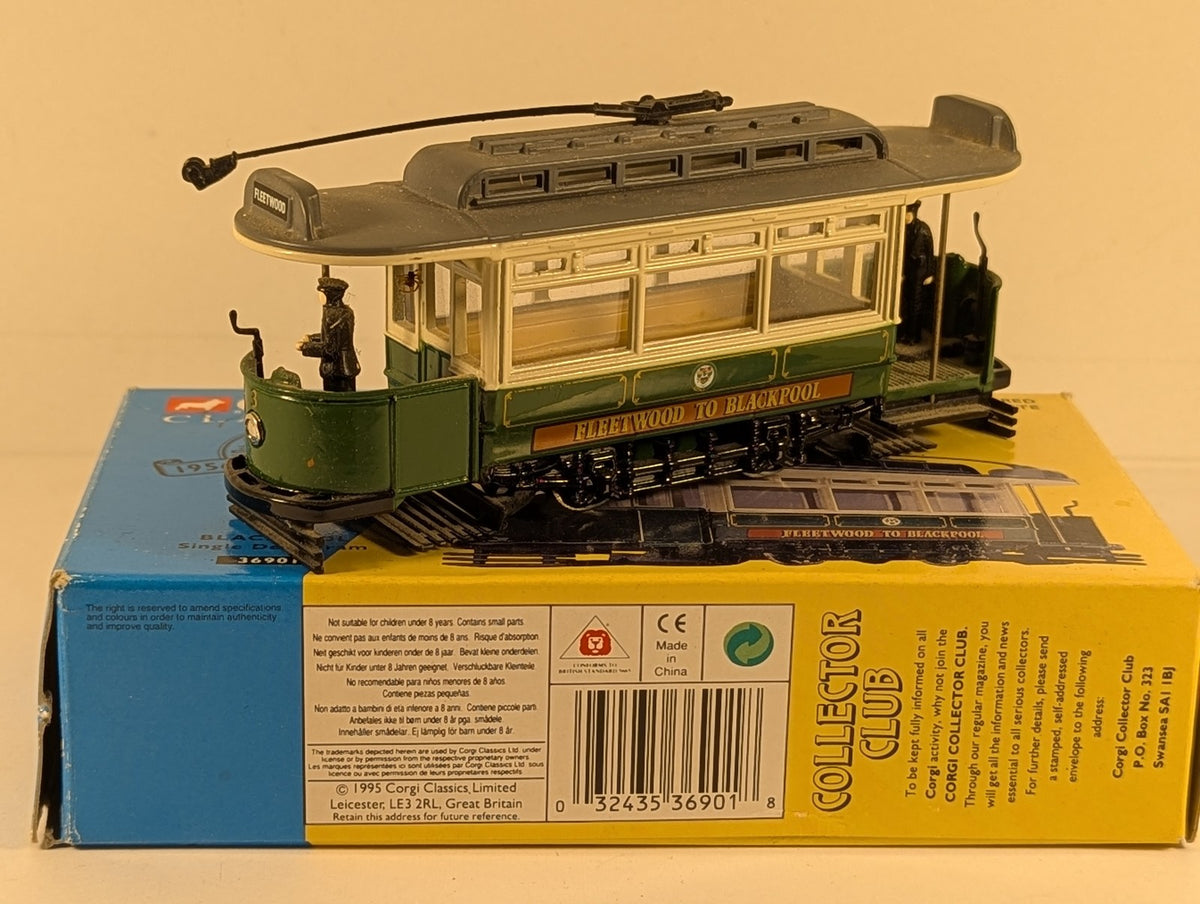 Corgi Blackpool Single Deck Tram 3 Green and Cream 36901