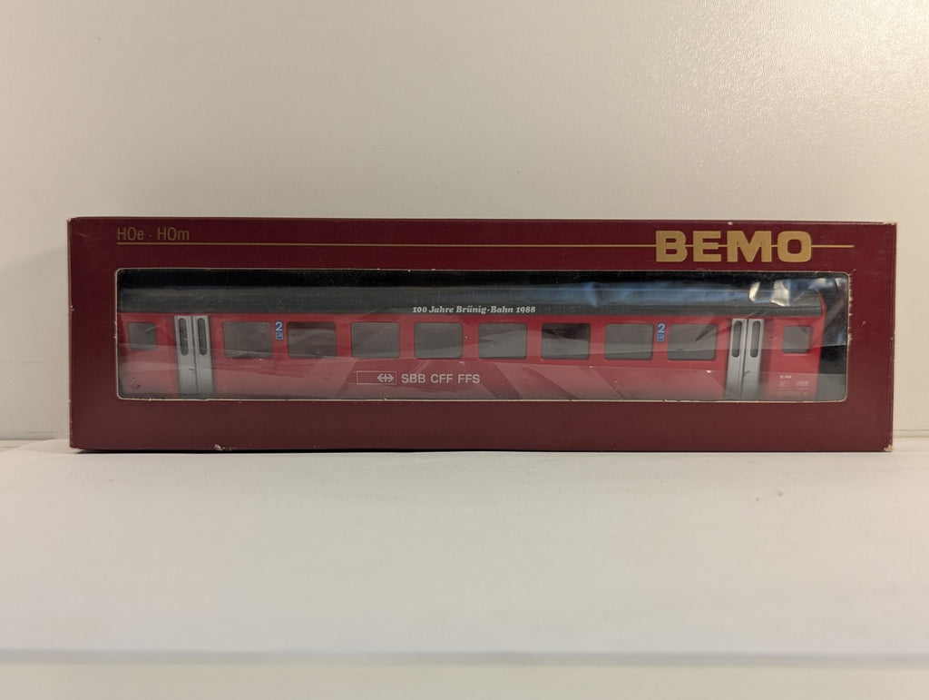 Bemo 3271 424 HOe Gauge SBB B 744 "100 Jahre"First & Second Class Coach - boxed
