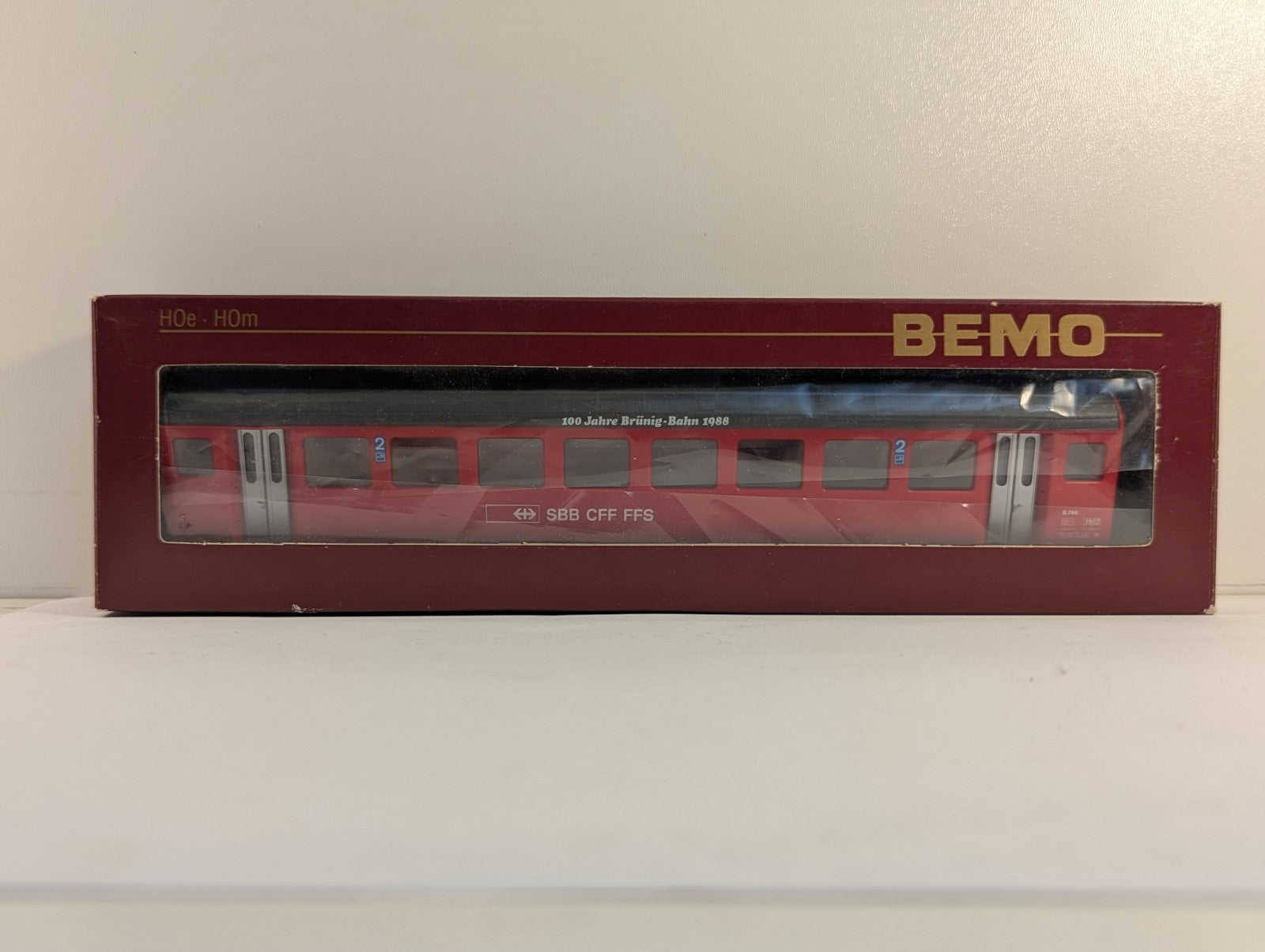 Bemo 3271 424 HOe Gauge SBB B 744 "100 Jahre"First & Second Class Coach - boxed