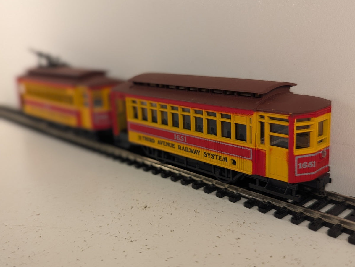 Mehano HO Gauge Third Avenue Railway System Tram and Trailer 1651