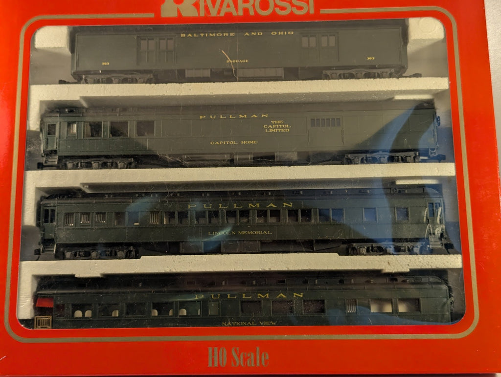 Rivarossi HO Scale 1920's Baltimore & Ohio Passenger Car Set A 363