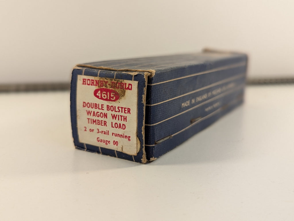 Hornby Dublo 4615 OO Gauge BR Grey Double Bolster Wagon with Timber Load - Boxed