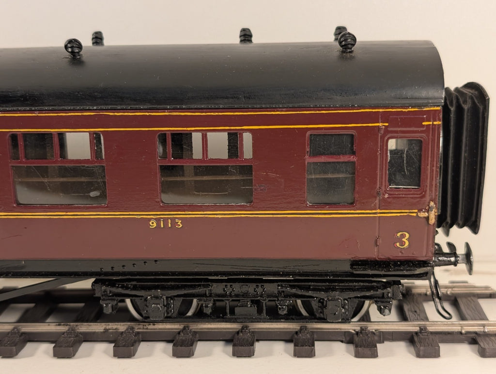 Leeds Company O Gauge Kitbuilt LMS Maroon 3rd Brake Coach 9113