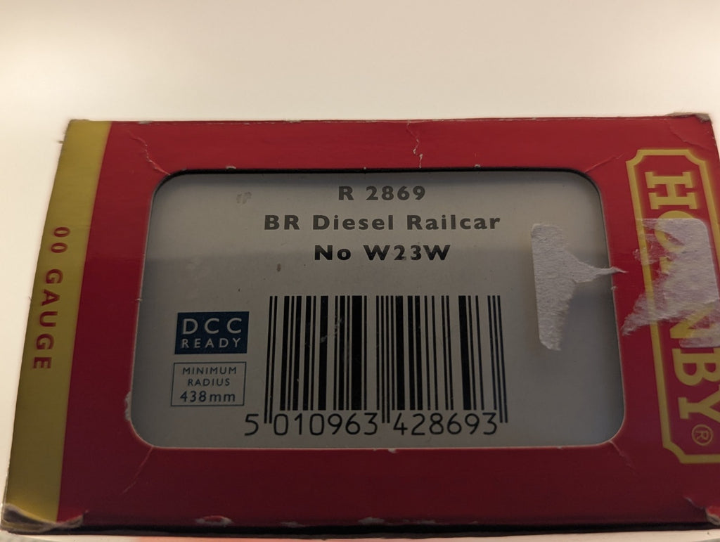 Hornby R2869 BR Diesel Railcar W23W BR Crimson and Cream - DCC Fitted