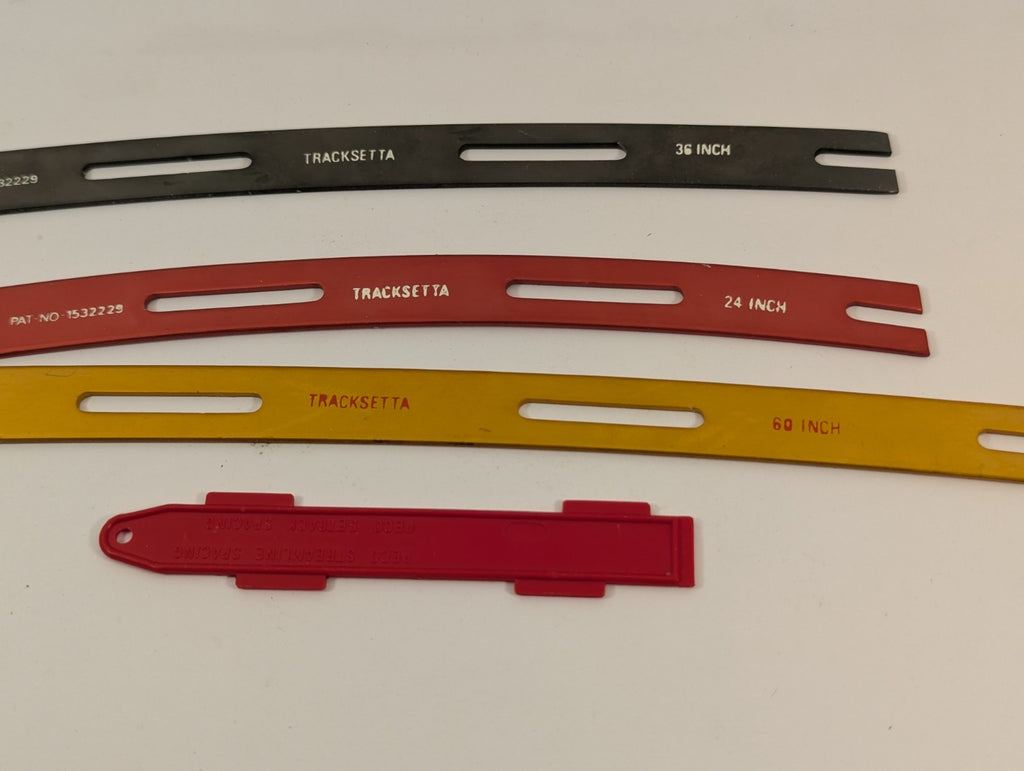 Tracksetta OO Gauge Curve Templates and Spacing Gauge Track Laying Tools