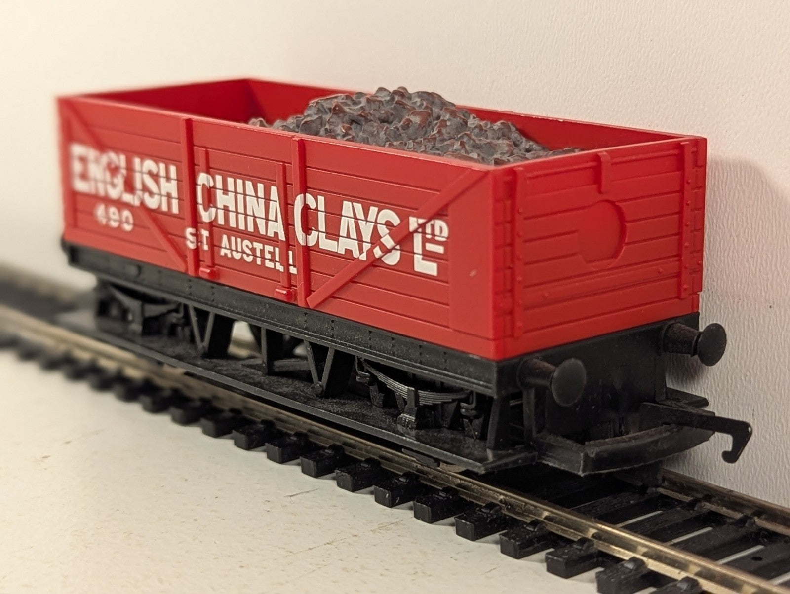 Hornby OO Gauge 7 Plank Open Wagon Goods Wagon 490 English China Clay