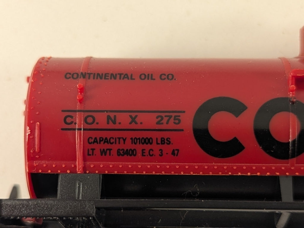 Life-Like HO Gauge Continental Oil Co. Conoco Tank Wagon 275 Conoco Red