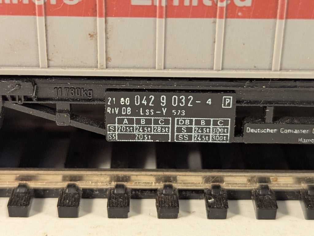 Lima OO Gauge DB Lss-y Container Flat Wagon with Freightliners Limited Container