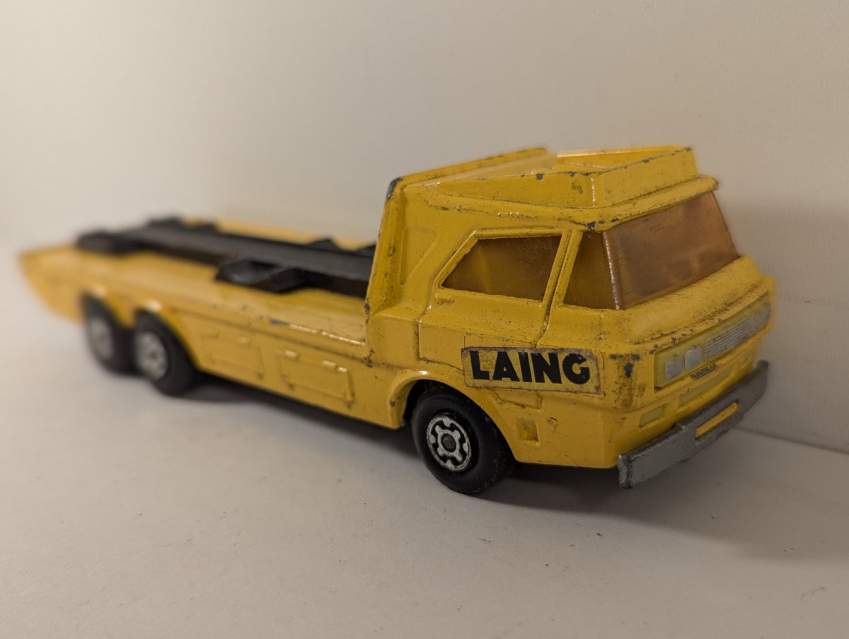 Matchbox Super Kings Construction Transporter Die-cast Model Truck Laing Yellow