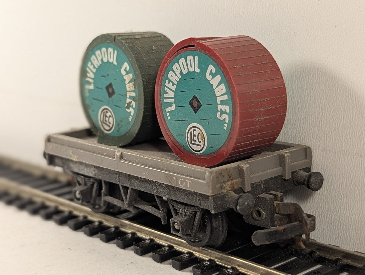 Tri-ang OO Gauge Cable Drum Wagon Goods Wagon M59015 BR Grey R17