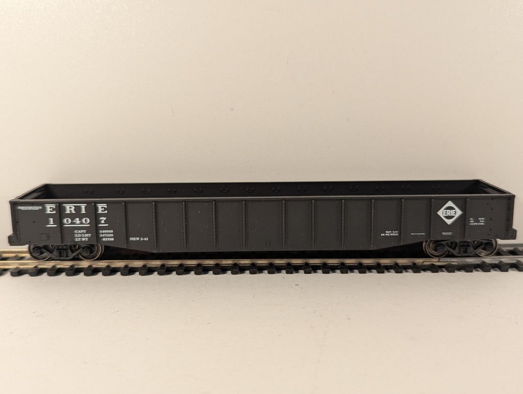 HO Scale 52ft 6in Drop End Gondola Wagon 10407 Erie