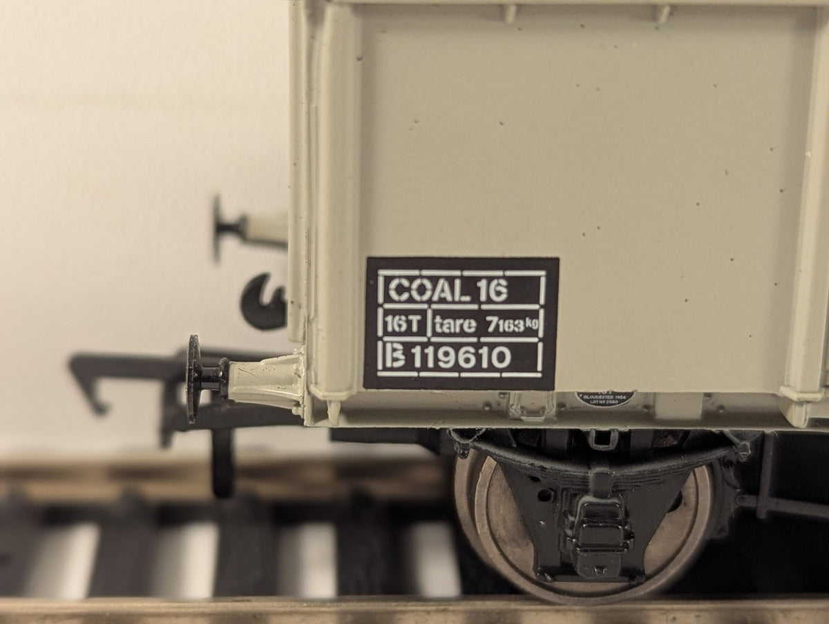 Bachmann OO Gauge 16 Ton Steel Mineral Wagon Goods Wagon B119610 BR Grey 37-250A