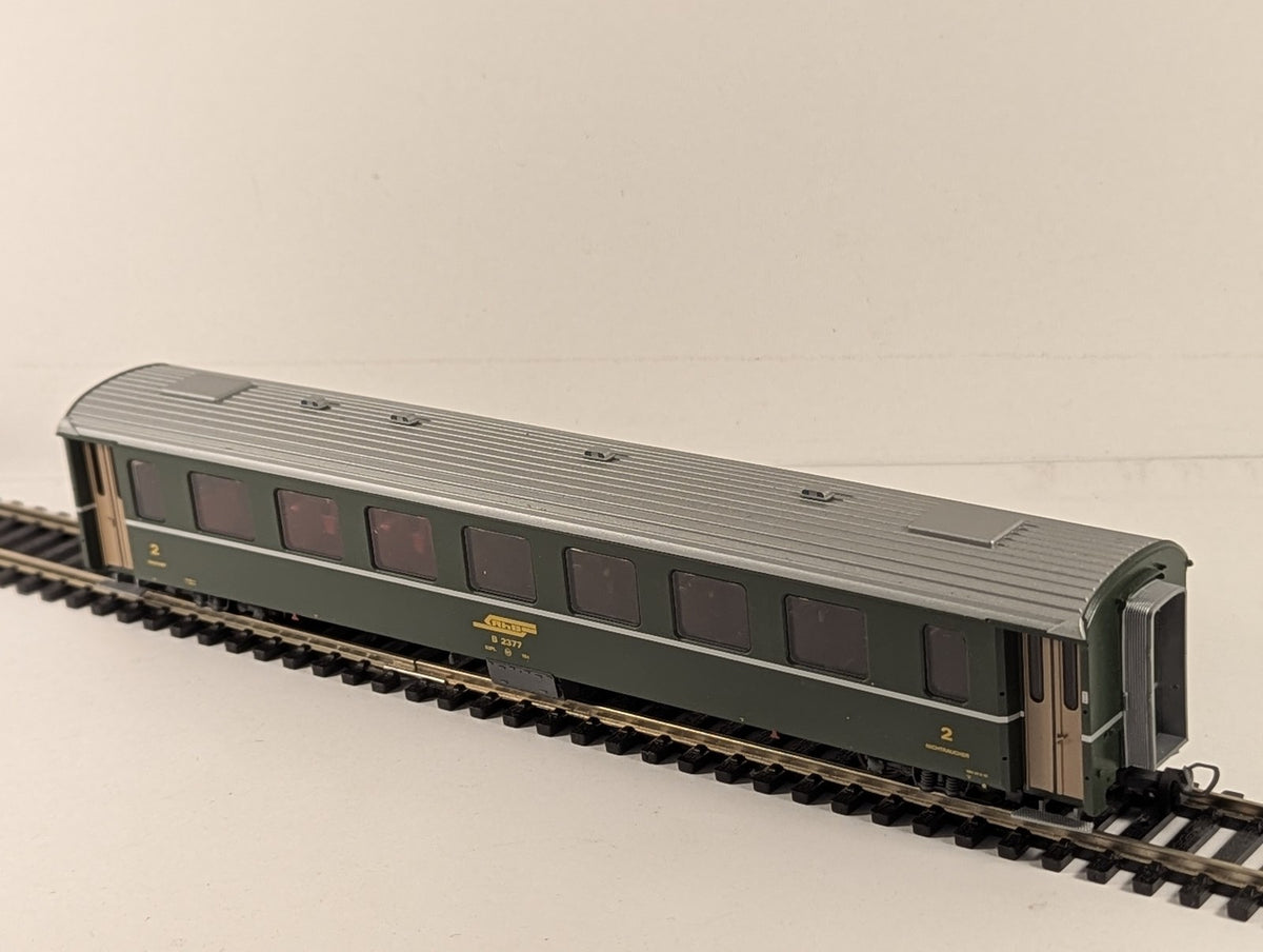 Bemo H0m RhB EW I Second Class Coach B 2377 Passenger Coach RhB green 3240 117