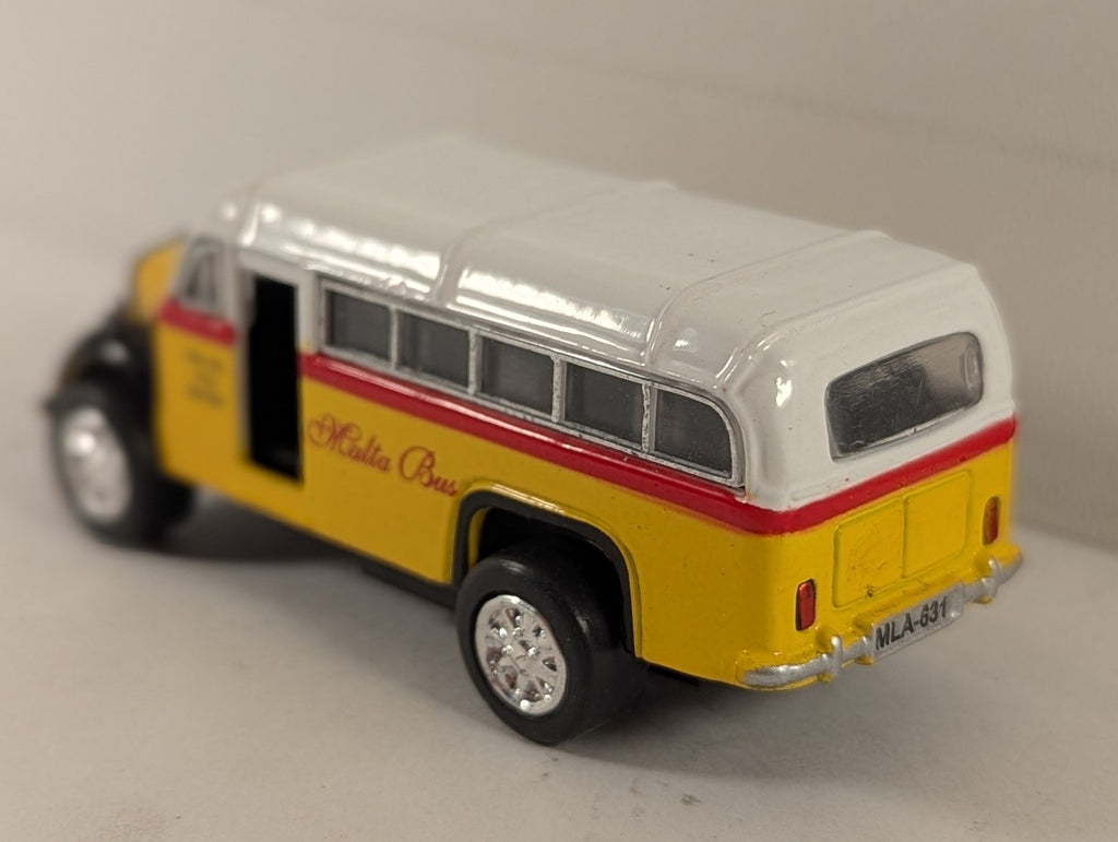Malta Bus Die-cast Model Bus MLA-631 Malta Bus Yellow, Red & White