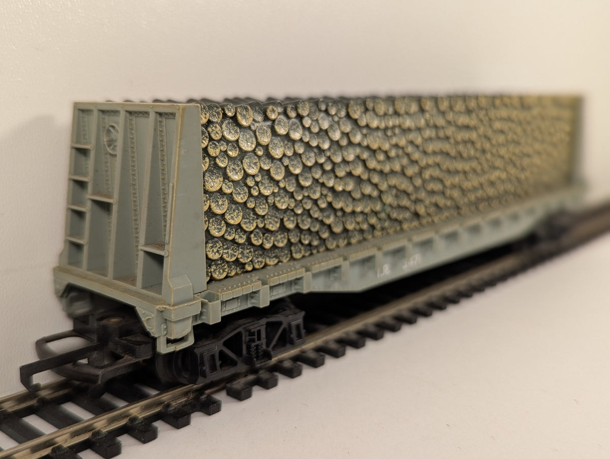 AHM HO Scale Pulpwood Flatcar Rolling Stock T.R. 3471 T.R. Grey