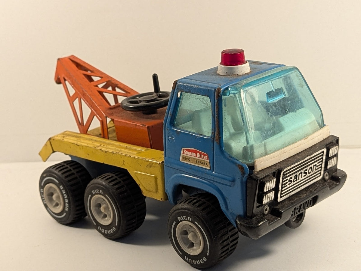 Rico Sanson Bravo Toy Tow Truck Blue, Yellow and Orange
