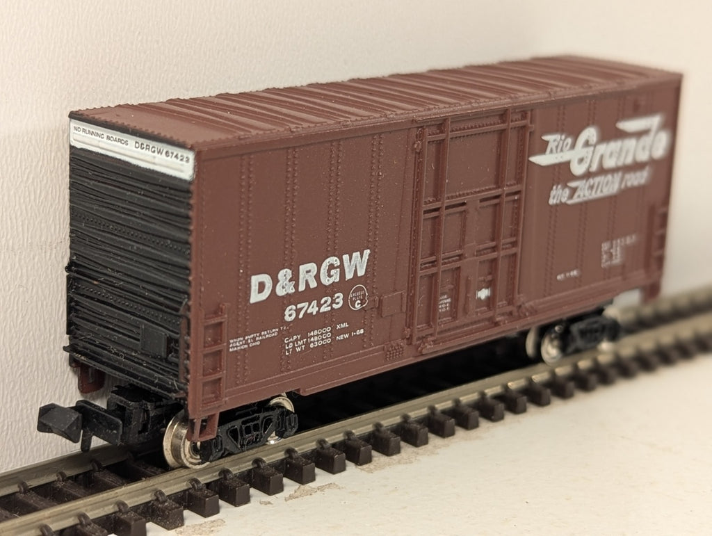 Bachmann N Gauge Denver & Rio Grande Western Hi-Cube Box Car - Missing Coupler