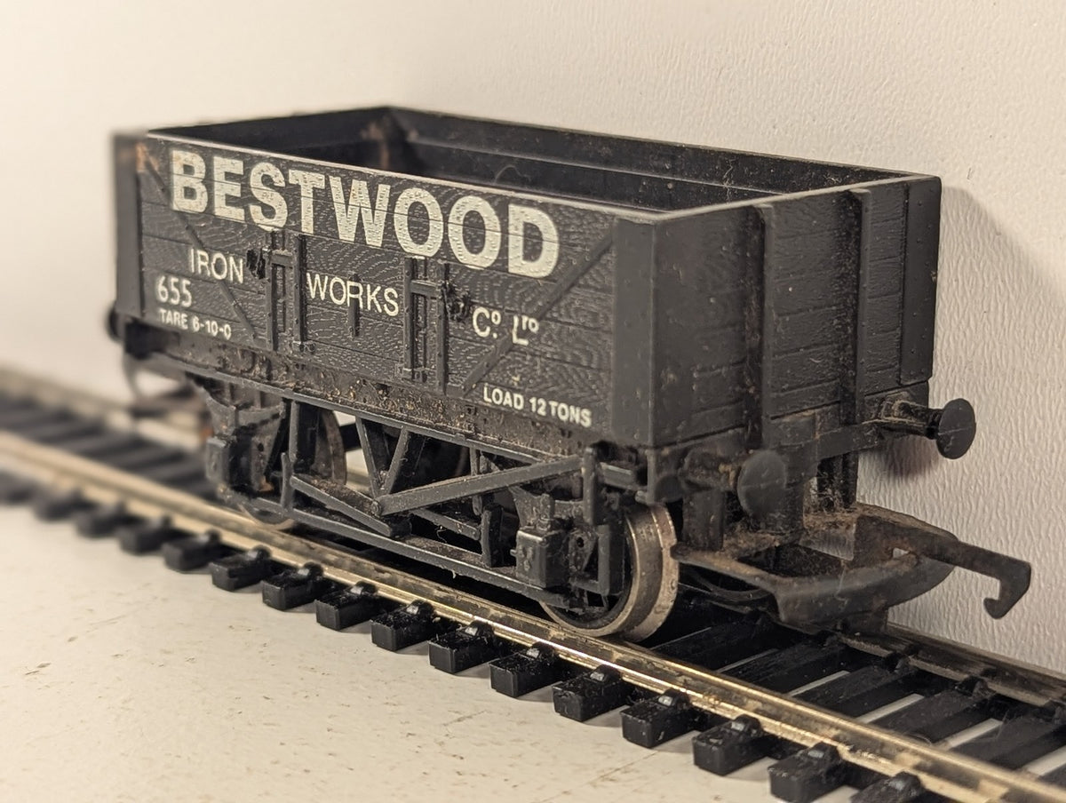 Hornby OO Gauge 5-Plank Open Wagon 'Bestwood' 655 Bestwood Iron Works Black R010