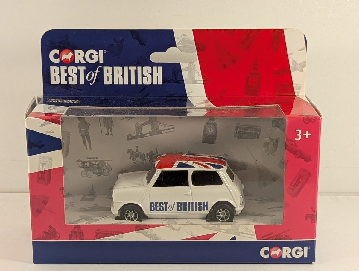 Corgi Best of British Classic Mini Die-cast Car White with Union Jack roof