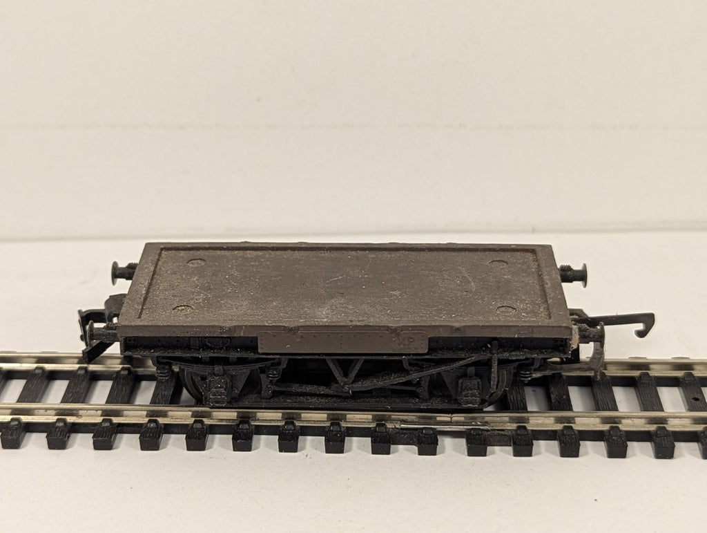 British Trix OO Gauge Low Flat Wagon Goods Wagon Brown Convertor
