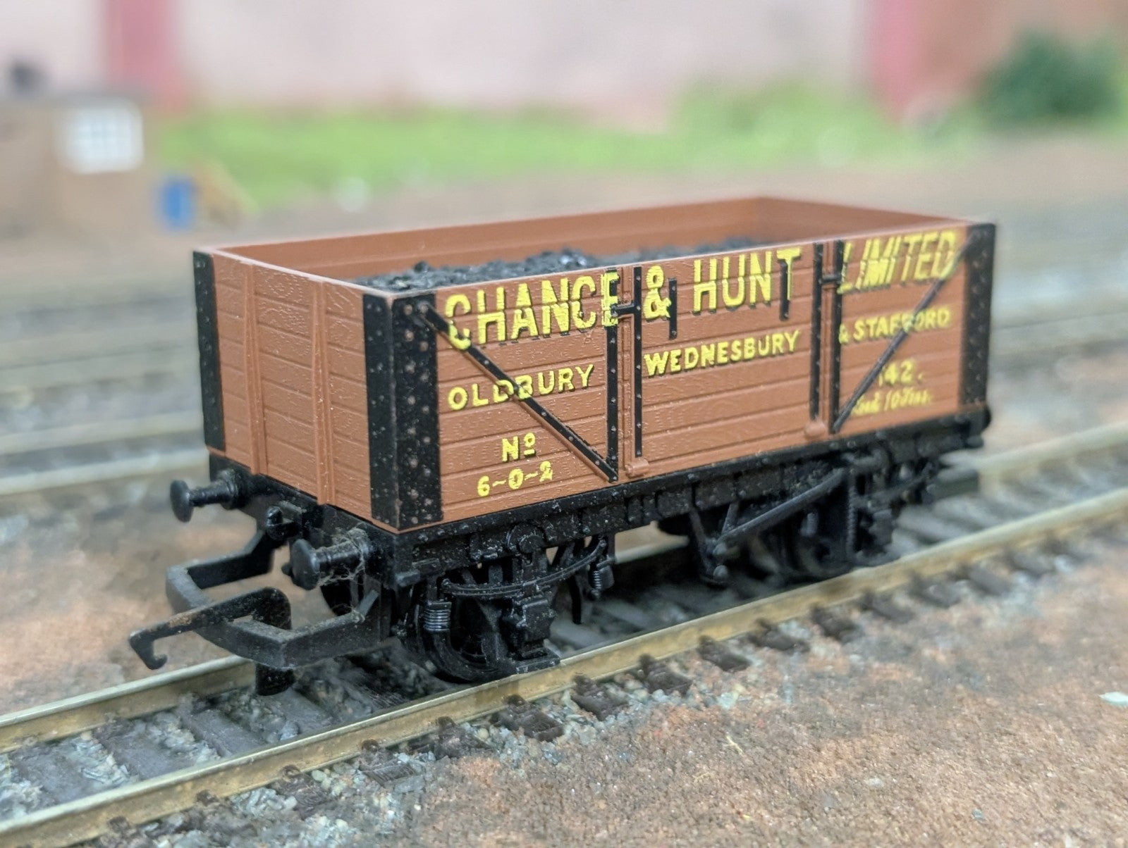 Hornby 7 plank wagon 'Chance & Hunt OO gauge