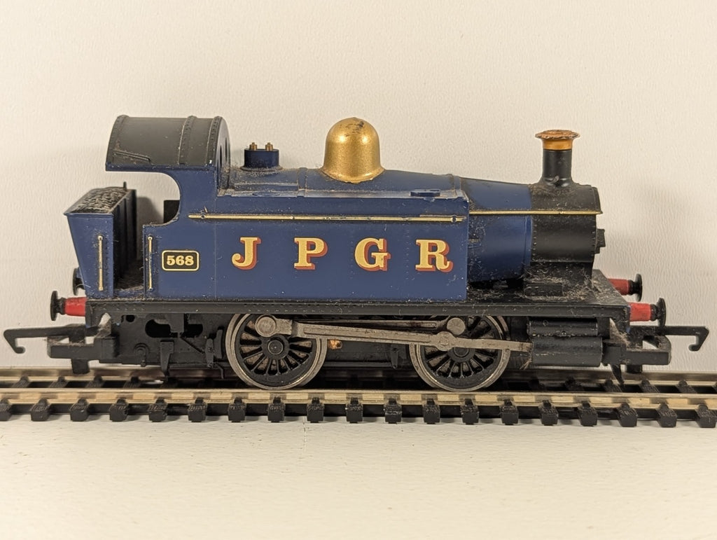 Hornby J.P.G.R. 568 0-4-0 Steam Locomotive – Blue & Black – OO Gauge