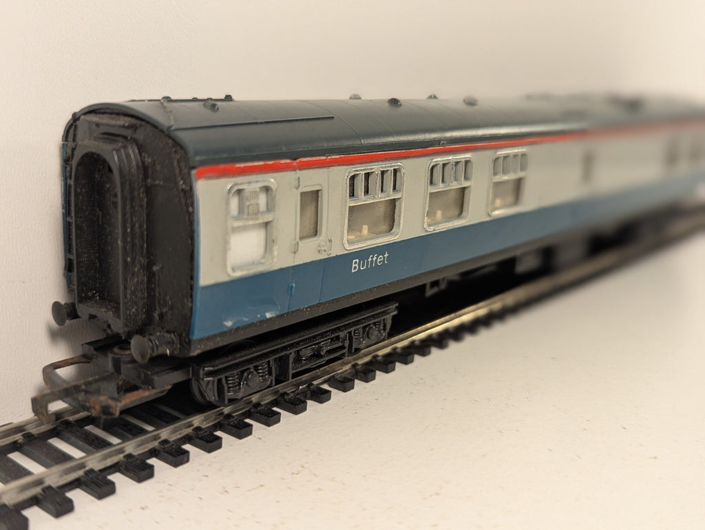 Tri-ang OO Gauge BR Mk1 Buffet Car Passenger Coach 1805 BR Blue and White