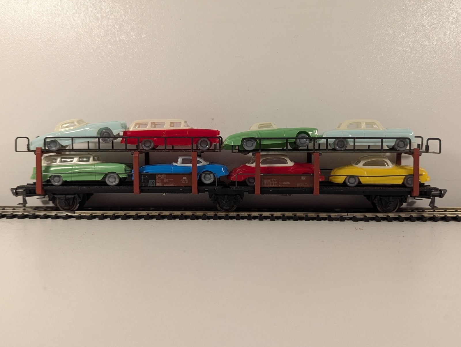 Fleischmann HO Gauge DB Double-Deck Car Transporter Wagon Goods Wagon